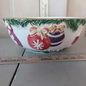 Vintage Ceramic American Atelier Serving Bowl 10"X4"
