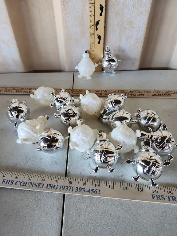 17 Assorted Plastic Ornaments