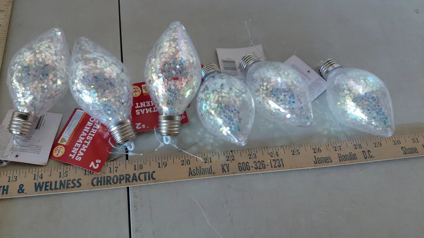 6 New Light Up Christmas Ornaments