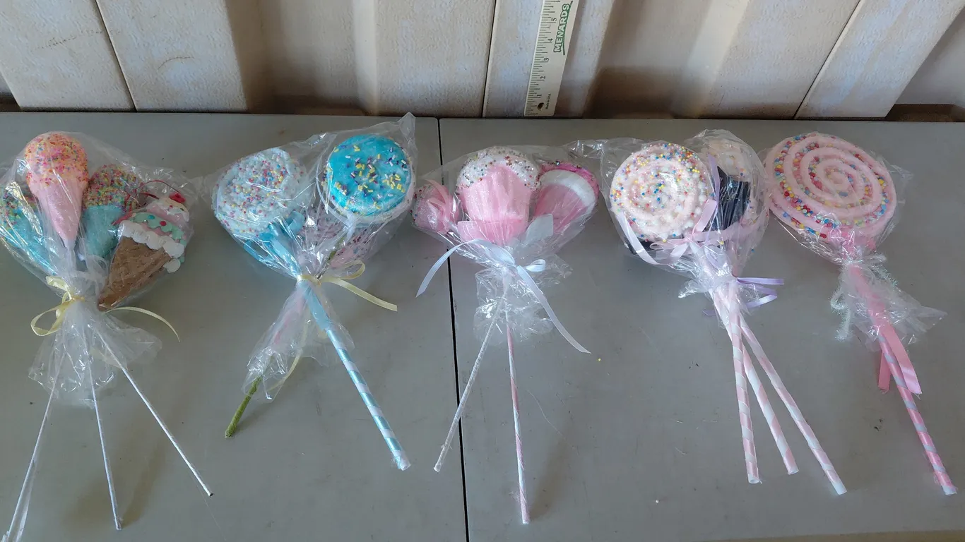 Assorted Large Glitter Sweets Picks