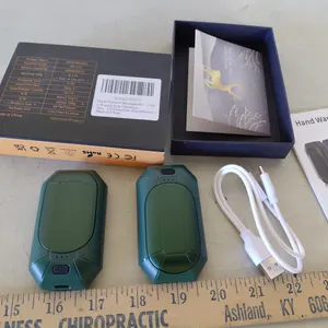 Hand Warmer Set-Green, W/Charger Cord
