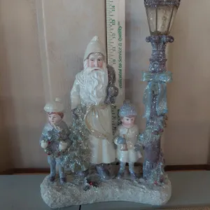 Folk Art Santa & Children, Battery Operated 10"X3"X15.5"