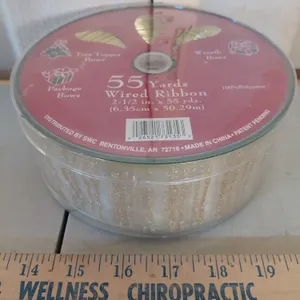 New 55 Yds Wired Ribbon 2.5"X55Yd