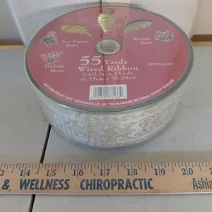 New 55 Yds Wired Ribbon 2.5"X55Yd