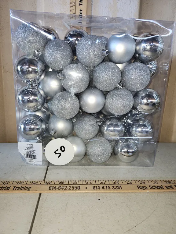 50 Ct Shatterproof Ornaments