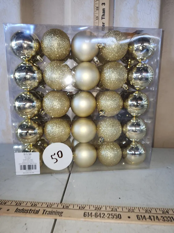 50 Ct Shatterproof Ornaments