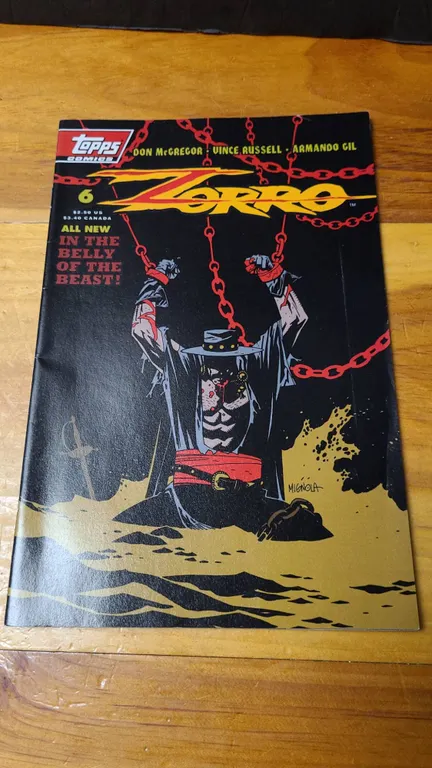 Zorro #6 Topps Comics 1994 Mike Mignola Cover