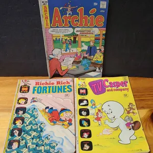 Archie No. 236, Richie Rich Fortunes, TV Casper Comics Lot