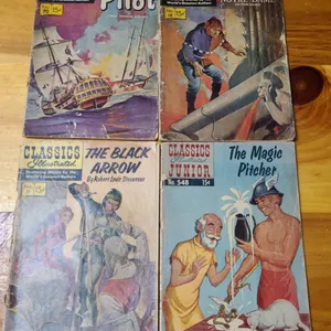 Classics Illustrated Comic Lot: 4 Issues, Mixed Titles & Numbers