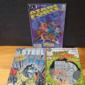DC Comics Group: Atari Force #1, Steel #10, Hawk & Dove #20