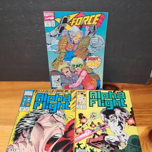 X-Force #7, Alpha Flight #51 & #106 Marvel Comic Books