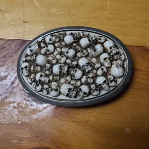 A257 Classico Italia Skull Design Belt Buckle