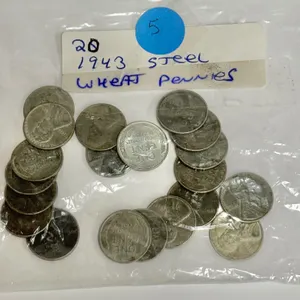 20 1943 Steel Wheat Pennies