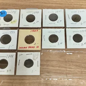 10 Indian Head Cents 1891-1907