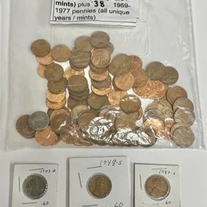 Wheat Pennies 1941–1958D Plus 38 Extra Pennies
