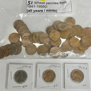 51 Lincoln Wheat Pennies 1941-1958D