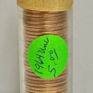 1964 Uncirculated Lincoln Cent Roll (50 Coins)