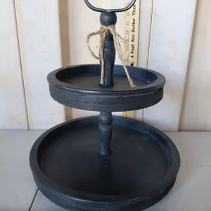 2 Tier Wood Display Stand 14.5"X16.5"