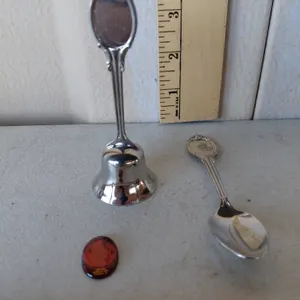 Vintage Collector Spoon & Bell, Spoon Embellishment Needs Reattached