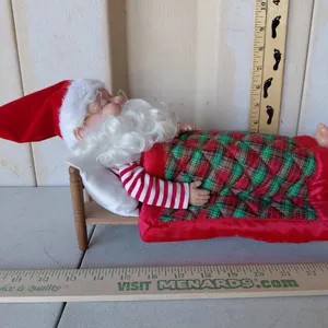 Sleeping Santa, Glasses Are Damaged