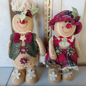 Plush Gingerbread Figures 16" Tall
