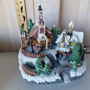 Cracker Barrel Light Up Fiber Optic Village, Tested Works, Waterfall Did Not Light Up