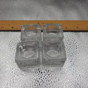 Vintage clear glass salt cellar
