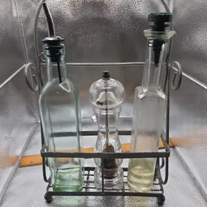 Vintage wire bottle caddy