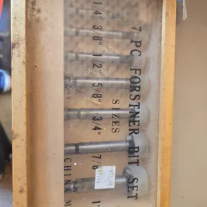 Seven piece forstner bit set
