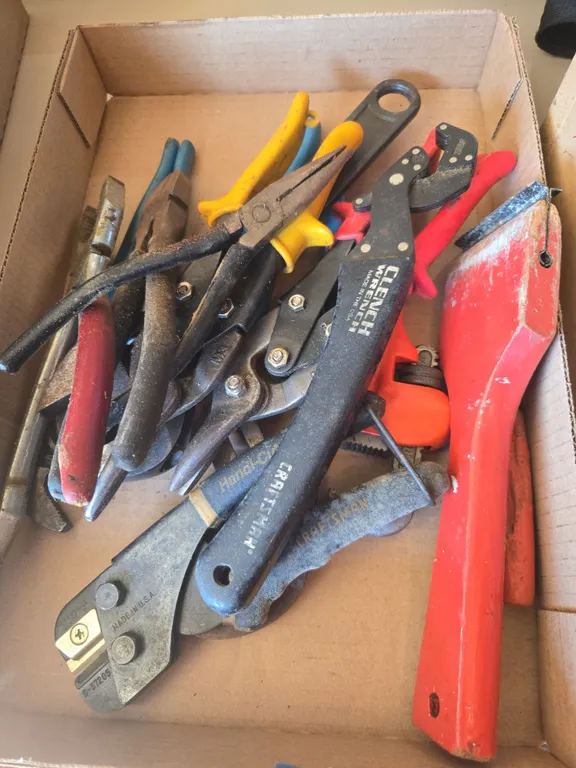 Assorted pliers and snips