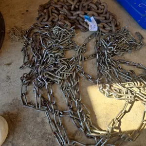 Tire chains for a lawn tractor