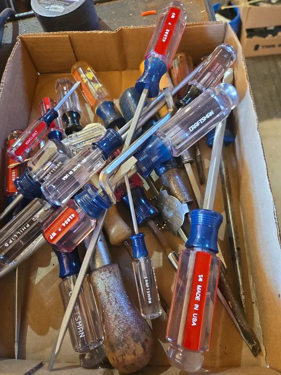 Large assortment of Craftsman brand screwdrivers