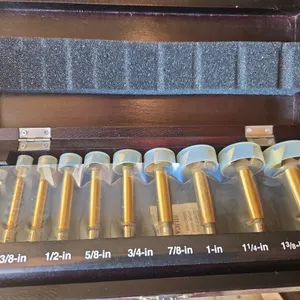 Craftsman brand 75th anniversary fostner woodworking drill bits like New in wooden case
