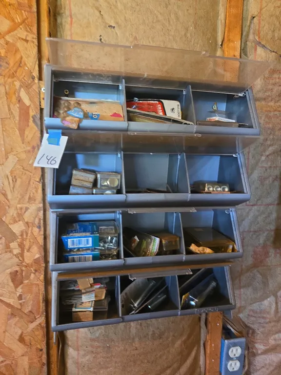 Plastic wall mounted storage bin