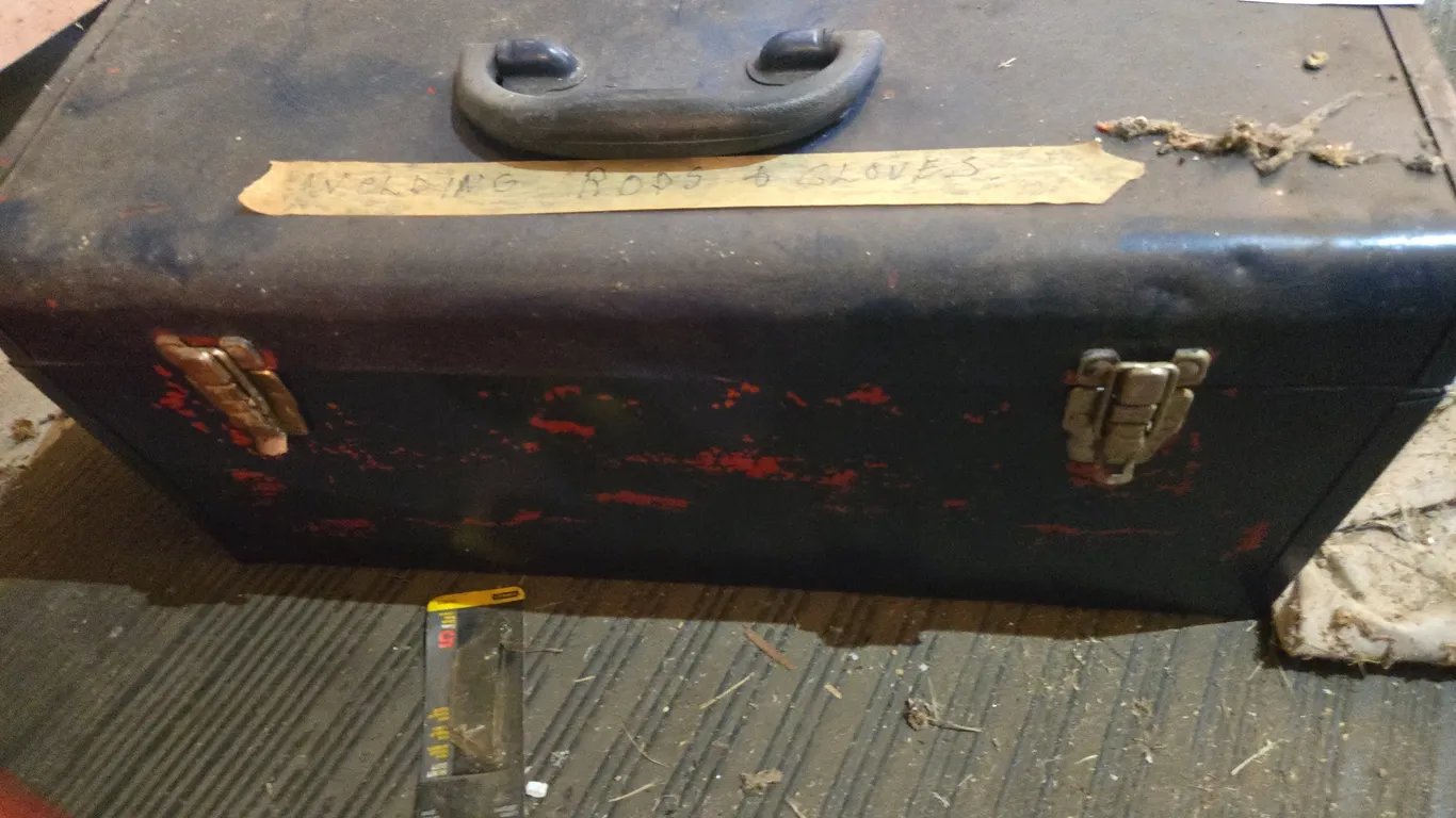 Vintage metal tool box