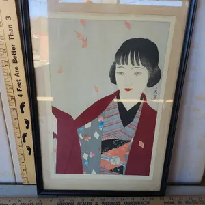 Vintage Japanese Woodblock Print Titled Autumn (1927) By Yamakawa Shuho 13"X19"