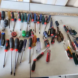 Large Assortment Screwdrivers, Star Bits, Square Drive, Odd Drivers, Etc.