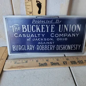 Vintage The Buckeye Union Casualty Company Of Jackson, Ohio Against Burglary-Robbery-Dishonesty Meta