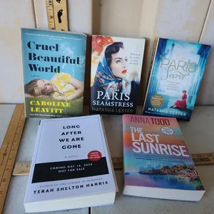 5 Like New Paperback Novels/Books See Photos