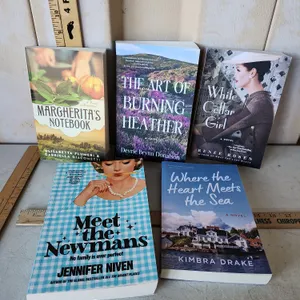 5 Like New Paperback Novels/Books See Photos