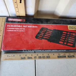 New Universal 6" Adjustable Cast Iron Grate Extends 14"-20"
