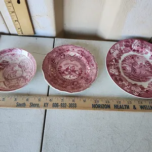 3 Vintage Plates-Woods Ware, England, & Millennium