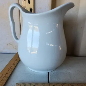Vintage Ironstone China J&G Meakin Hanley England Pitcher 8.25" Tall