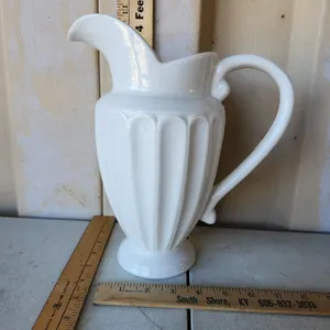 Vintage Pottery Pitcher 10" Tall