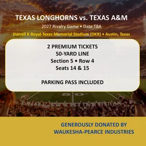 TEXAS LONGHORNS VS TEXAS A & M, 2 PREMIUM TICKETS,