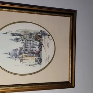 FRAMED ARTWORK - ST. PAUL’S CATHEDRAL - signed