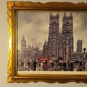 FRAMED ARTWORK -  MAURICE  LEGENDRE - WESTMINSTER ABBEY & BIG BEN