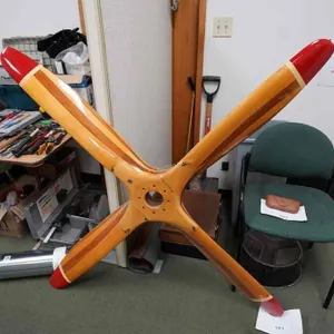 4-blade wooden propeller