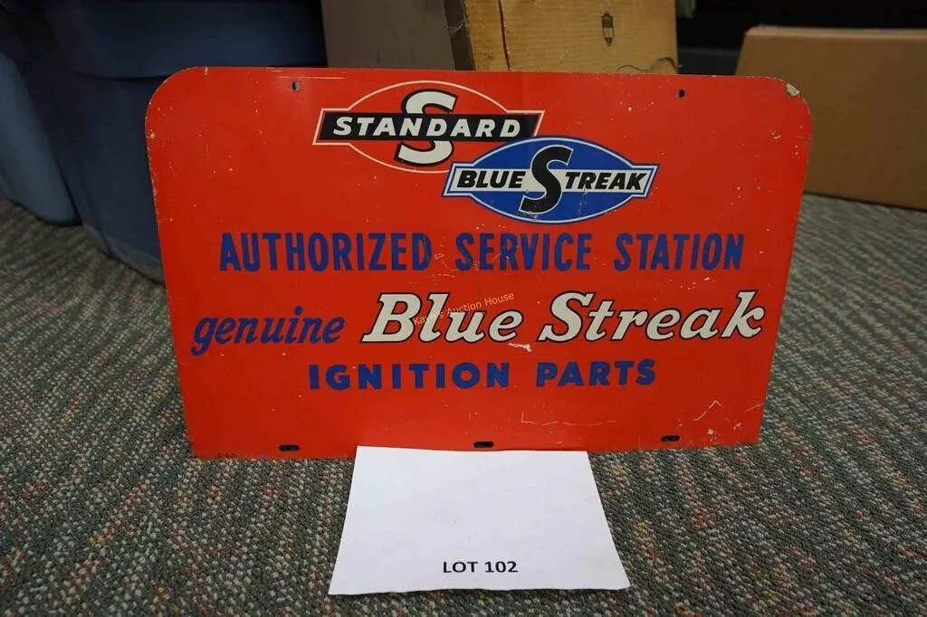 Standard Blue Streak metal sign