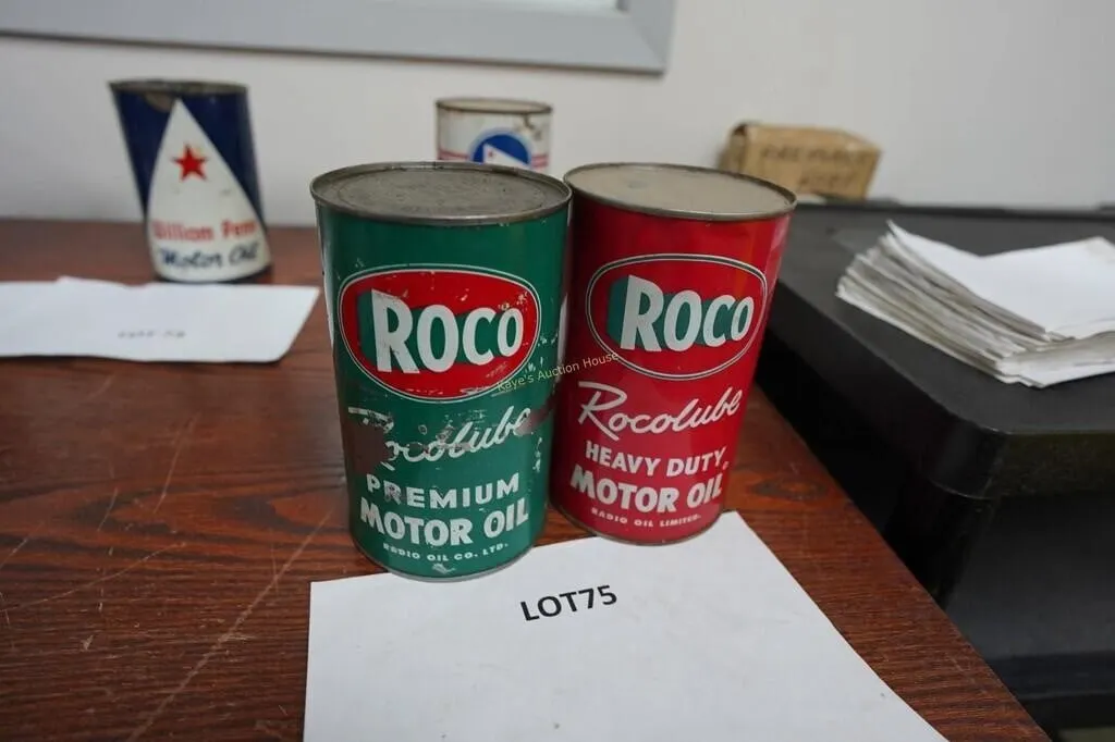 Roco premium and heavy duty motor oil cans